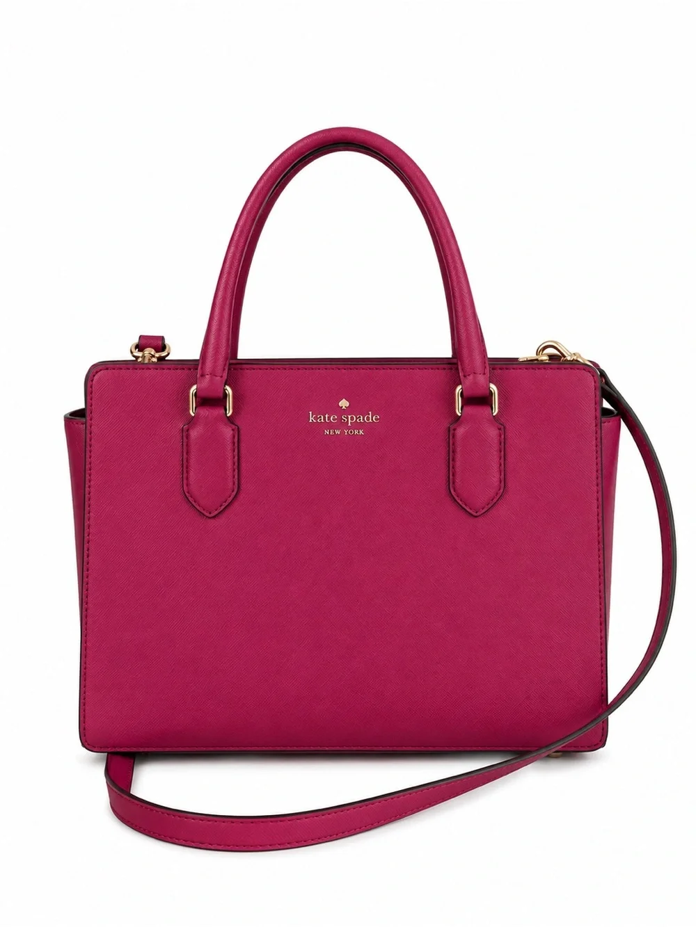 Kate Spade Cameron Pink Saffiano Leather Satchel Crossbody Top Handle Bag